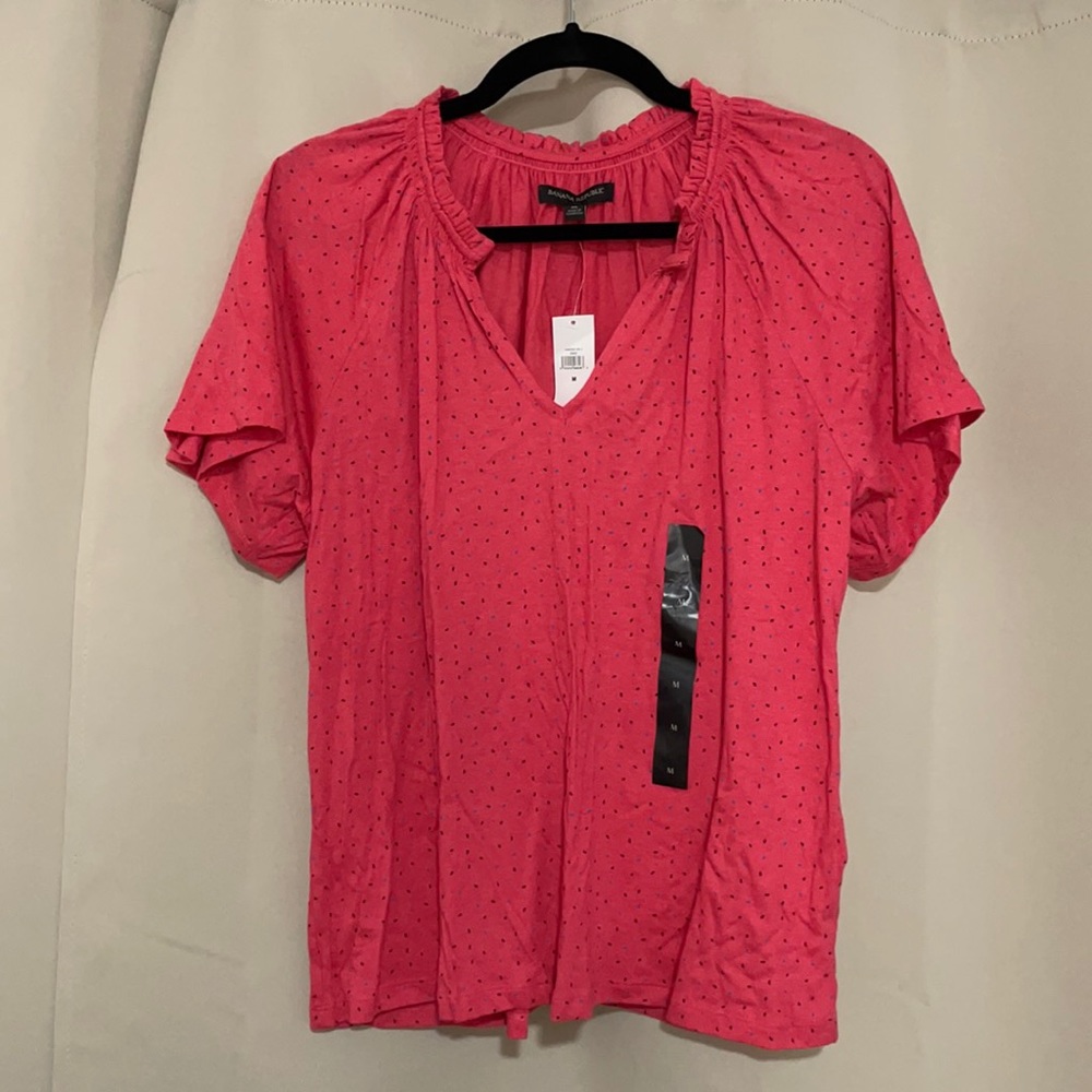Banana Republic Orange Speckled Blouse